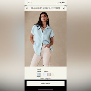 Banana republic Clara linen shirt NWT